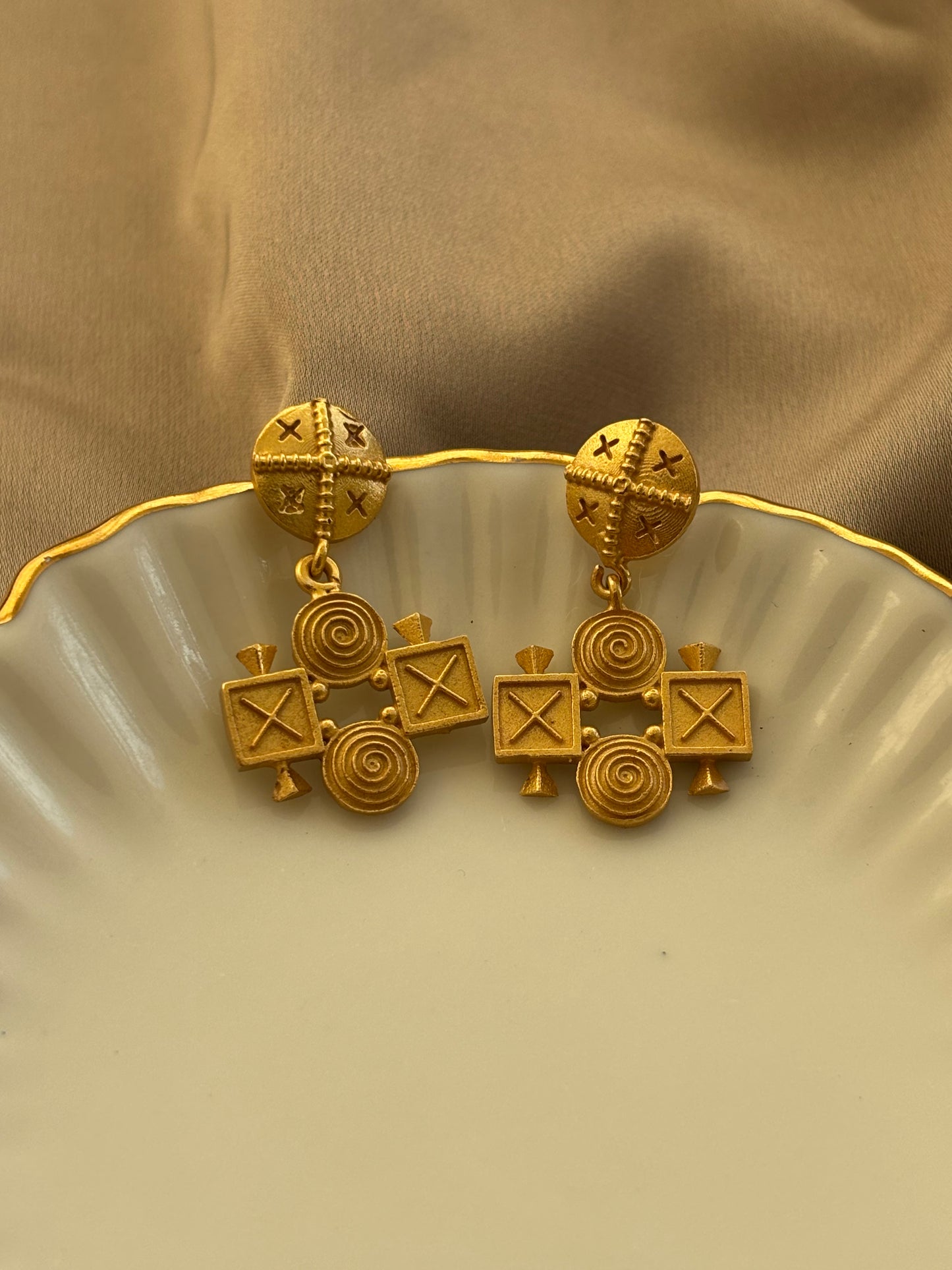 THE SPIRALS AND CROSSES EARRING