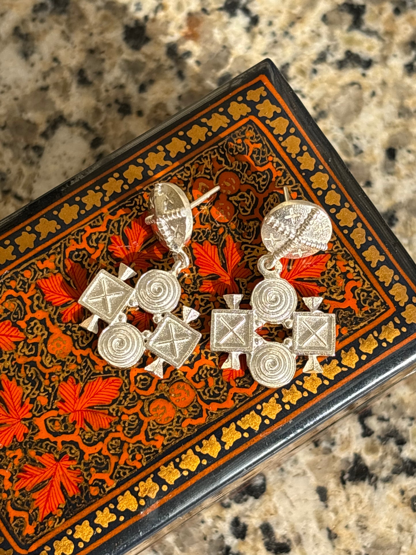 THE SPIRALS AND CROSSES EARRING