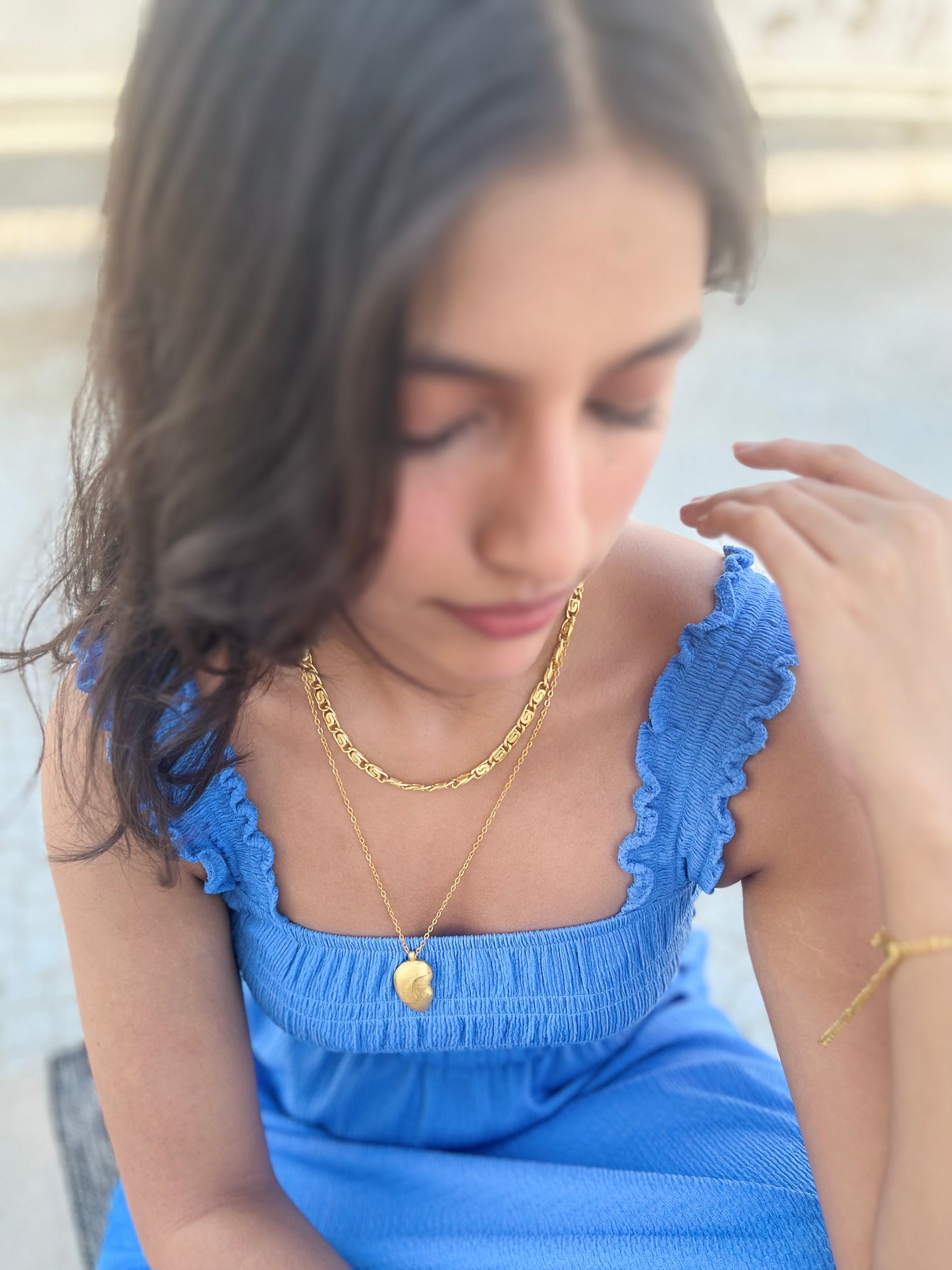 "SMIRK OFF" FACE NECKLACE