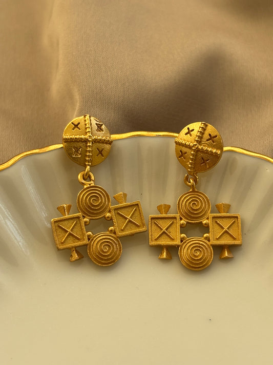 THE SPIRALS AND CROSSES EARRING