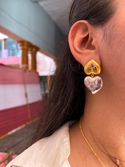 DOUBLET HEART EARRINGS