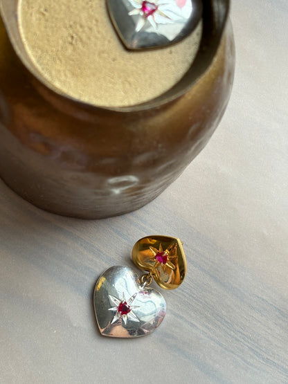 DOUBLET HEART EARRINGS